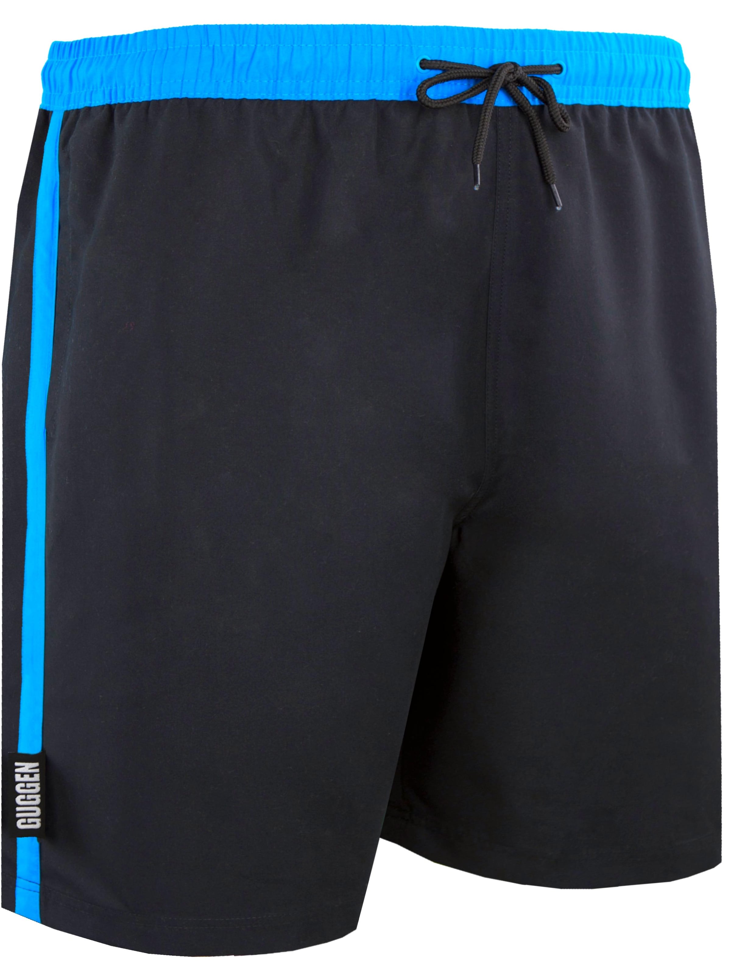 Guggen Mountain Badeshorts 'Boardshorts 1889'‌‌‌‌‌ in Schwarz: Vorderseite