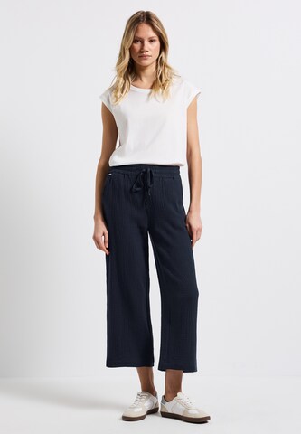STREET ONE Wide Leg Hose in Blau
