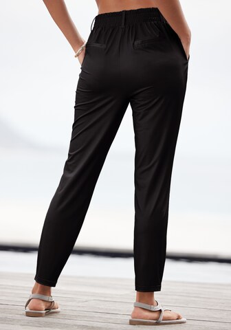 LASCANA Tapered Pants in Black