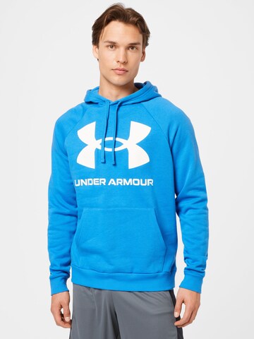 UNDER ARMOURSportska sweater majica 'Rival' - plava boja: prednji dio