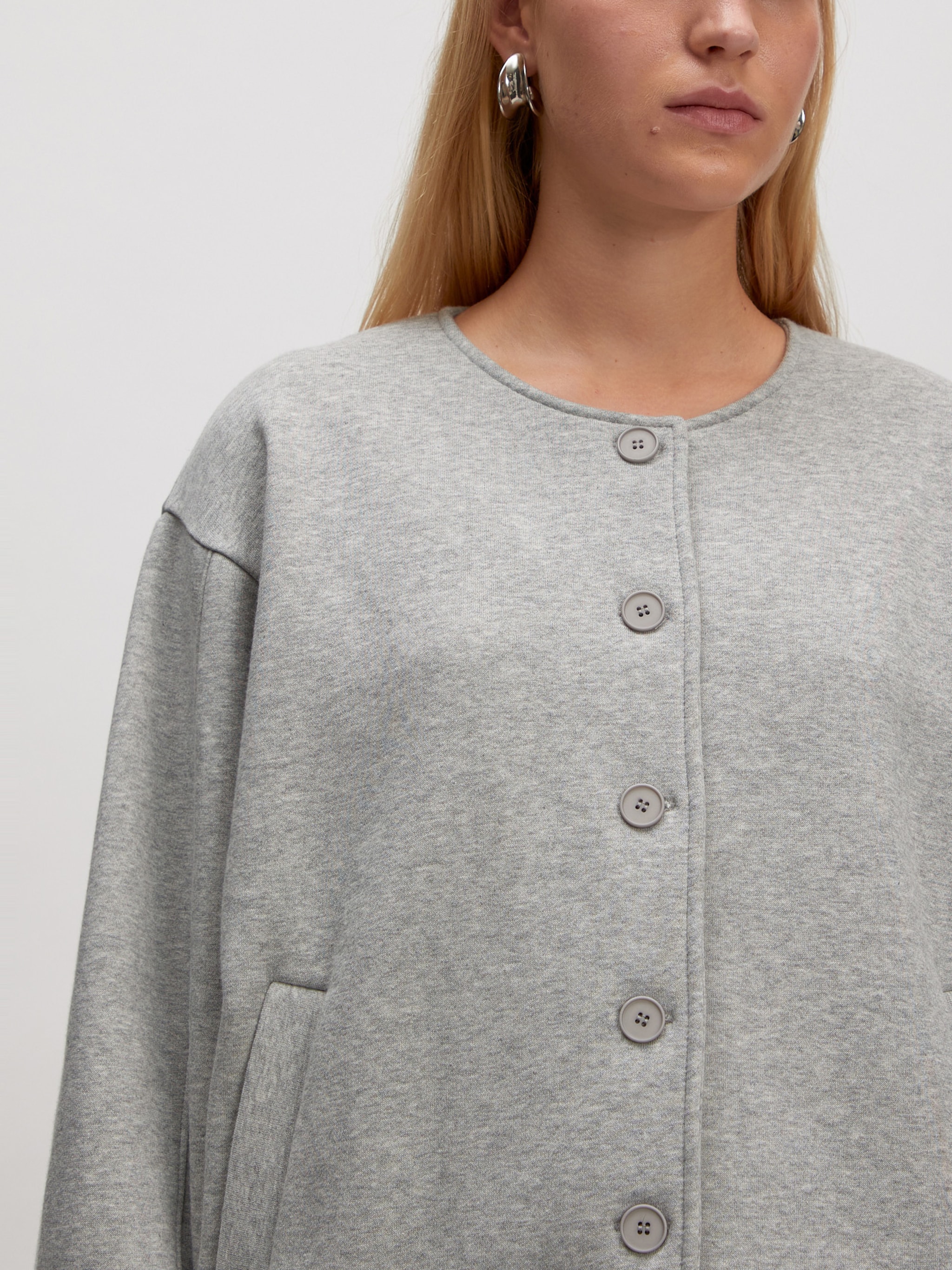 EDITED Producten Sweatvest 'Jilian' Grijs