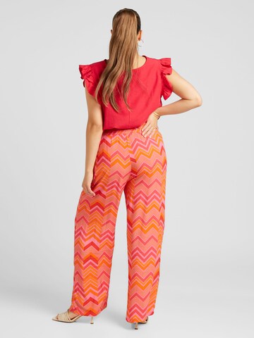 Wide Leg Pantalon ONLY Carmakoma en rouge