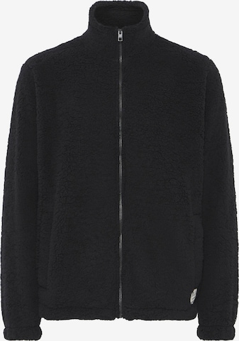 !Solid Zip-Up Hoodie ' SDPETAR ' in Black: front