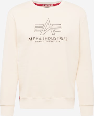 ALPHA INDUSTRIES Sweatshirt in Beige: front
