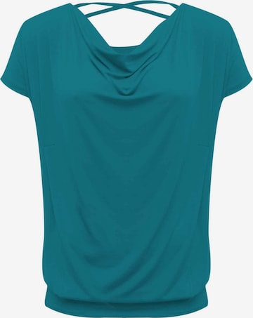 YOGISTAR.COM Performance Shirt in Blue: front