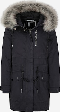 Harlem Soul Between-Seasons Parka 'Clau-Dia' in Black: front