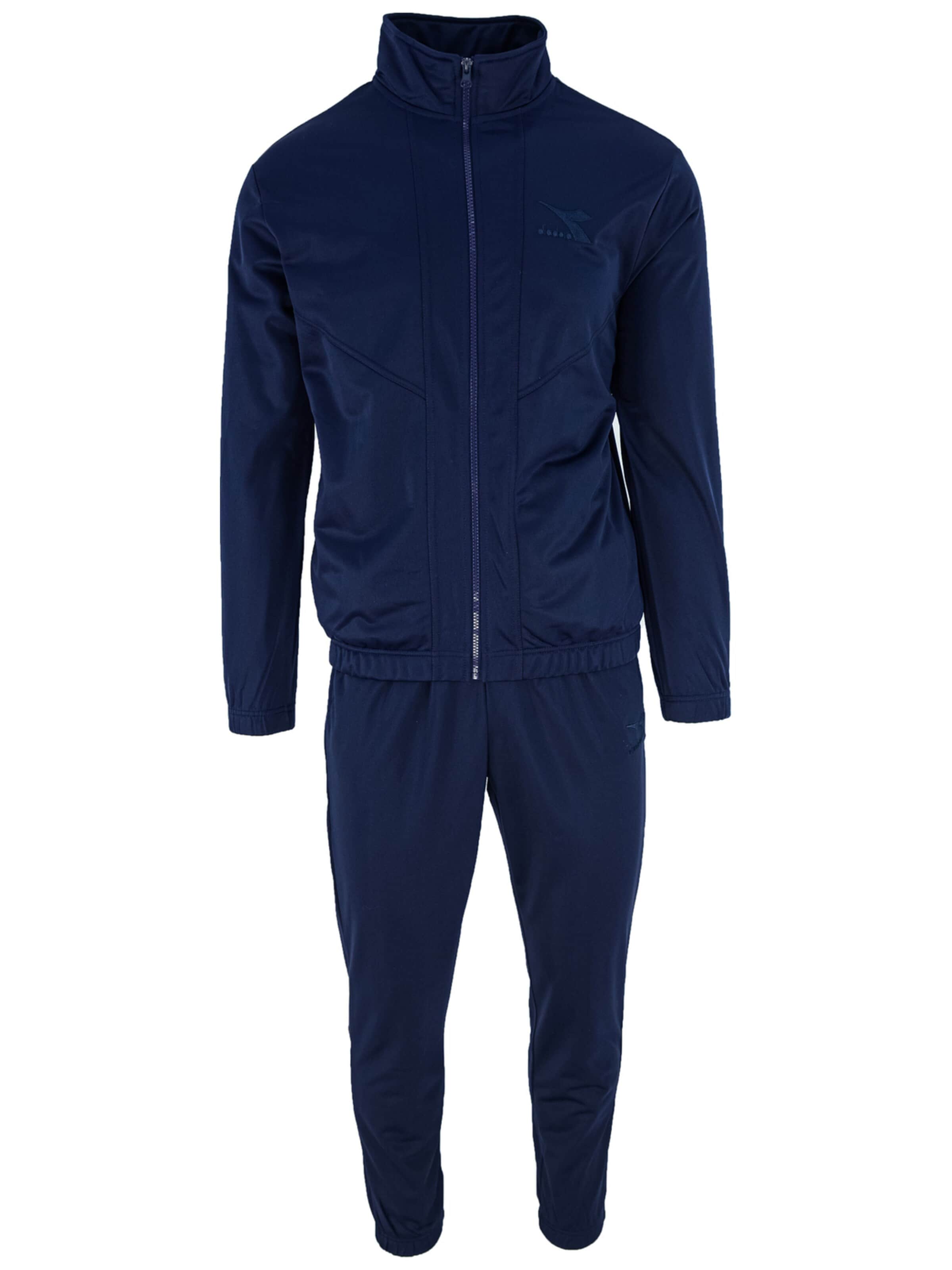 Diadora - Sudadera con cremallera en azul: frente