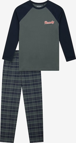 SCHIESSER Pyjama in Grün: Vorderseite