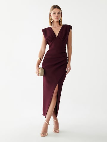Rochie de seară 'AZELLE' de la BWLDR pe roșu: față