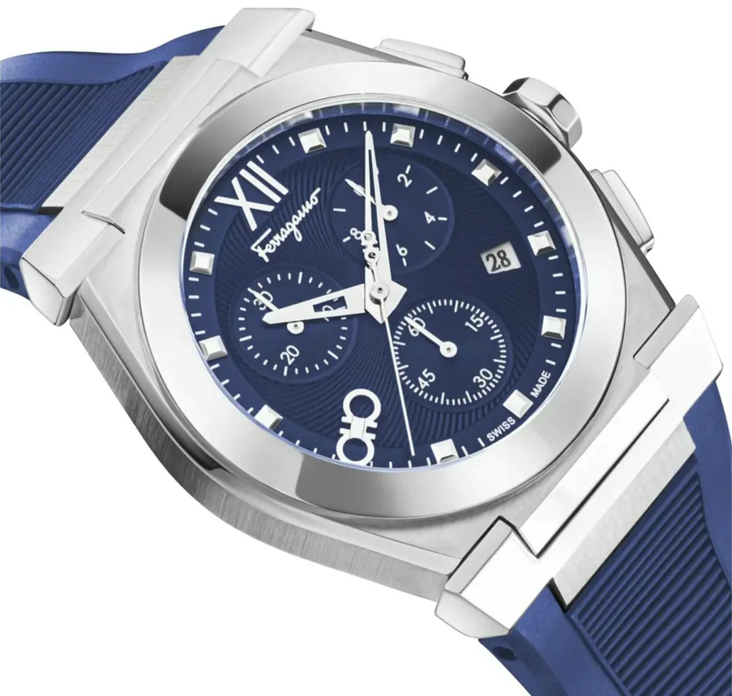 Salvatore Ferragamo Analoog horloge 'Vega Chrono' in Blauw