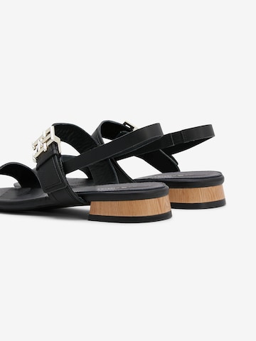 TOMMY HILFIGER Sandalen met riem in Zwart