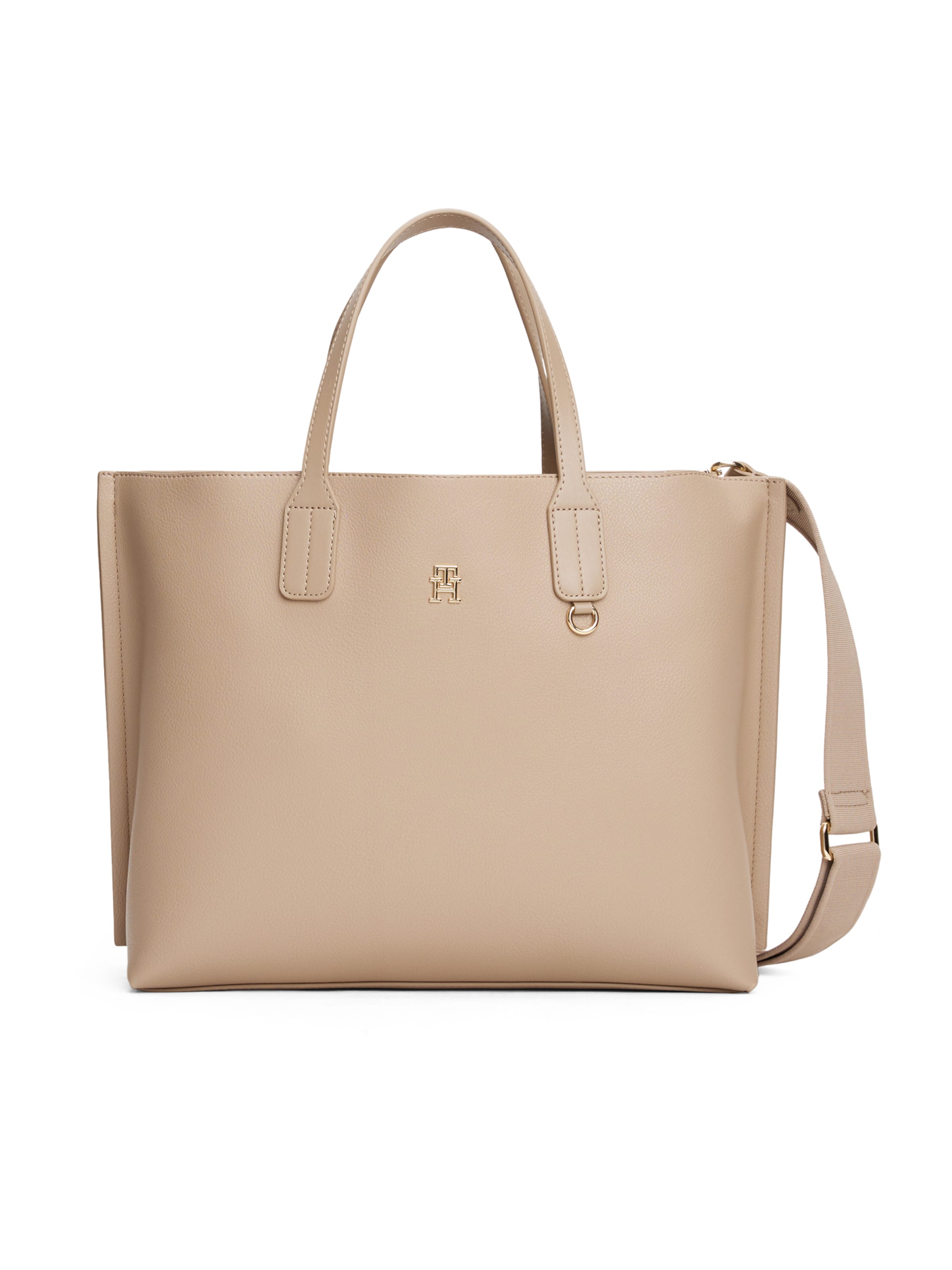 TOMMY HILFIGER Handtas 'DISTINCT' in Grijs: voorkant