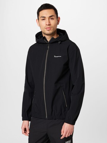 KnowledgeCotton Apparel Between-season jacket in Black: front