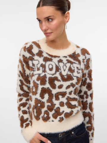 VERO MODA Sweter 'VMJUNGLE' w kolorze beżowy: przód