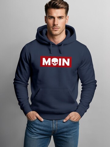 Neverless Sweatshirt 'Moin Skull' in Blue