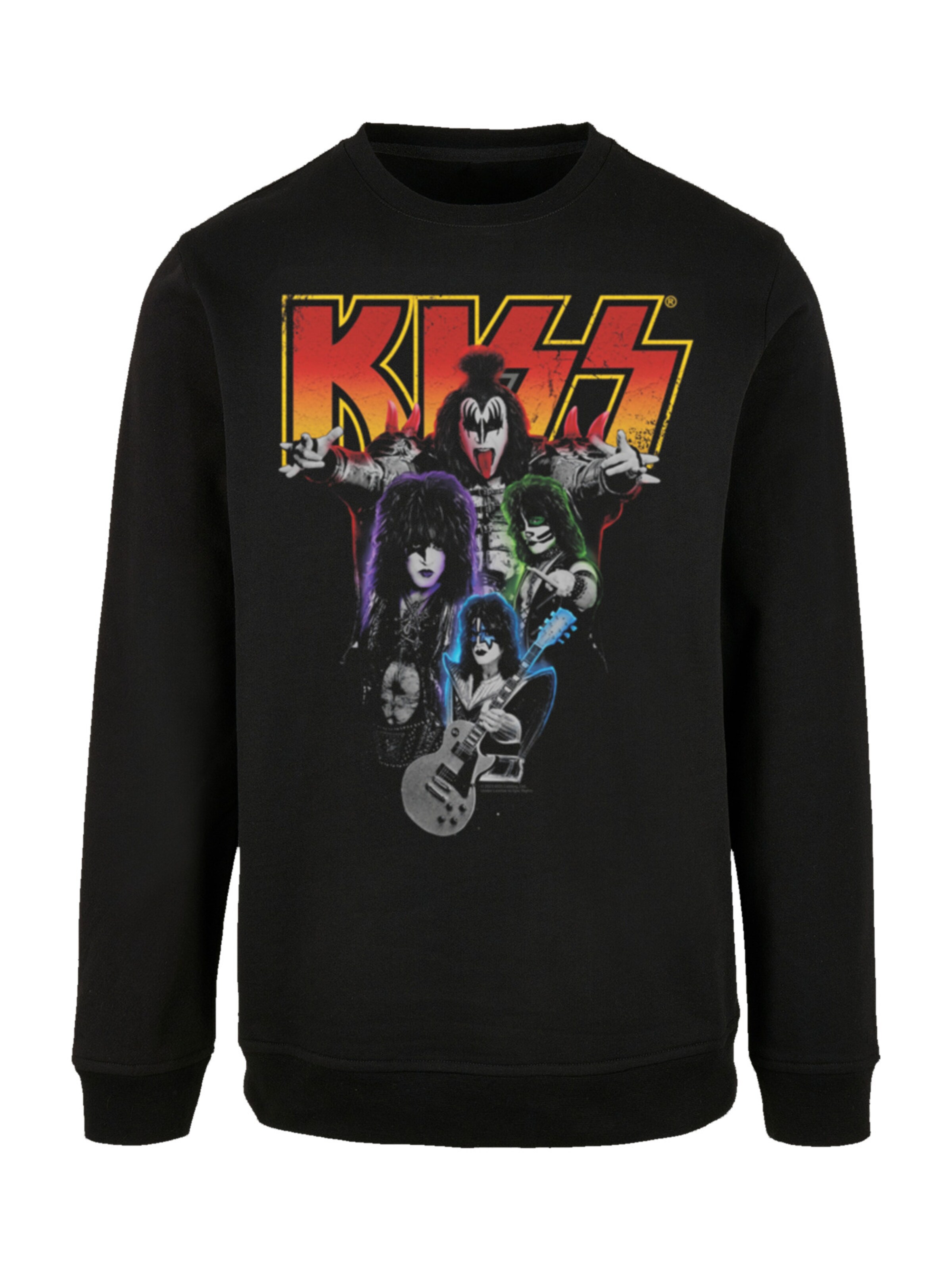 Sweat-shirt 'Kiss ' F4NT4STIC en noir : devant