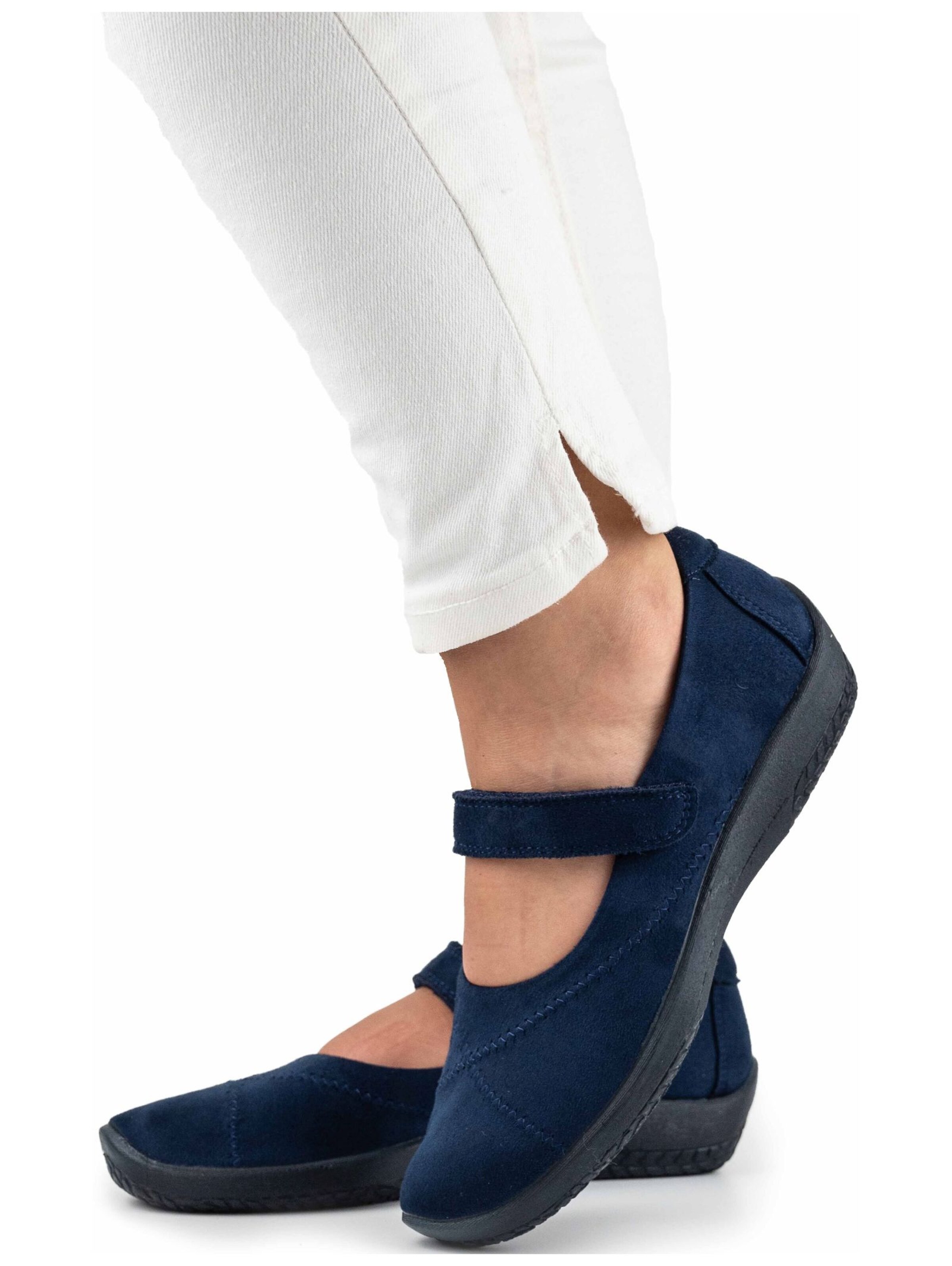 Arcopedico Riemchenballerina in Blau: Vorderseite