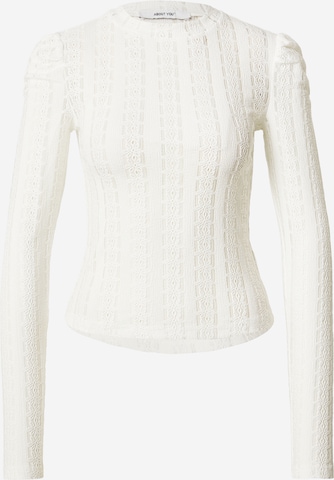 Tricou 'Liane' de la ABOUT YOU pe alb: față