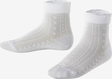FALKE Socken 'Romantic Net' in Weiß: Vorderseite