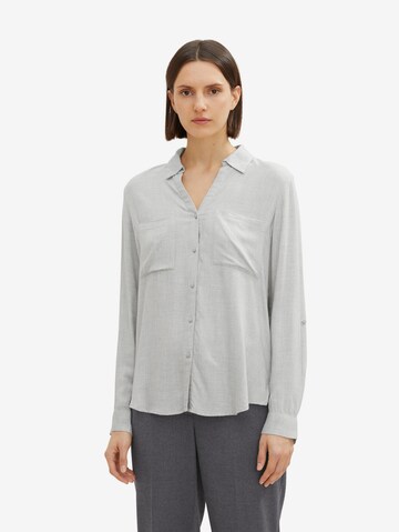 TOM TAILOR Blouse in Grey: front