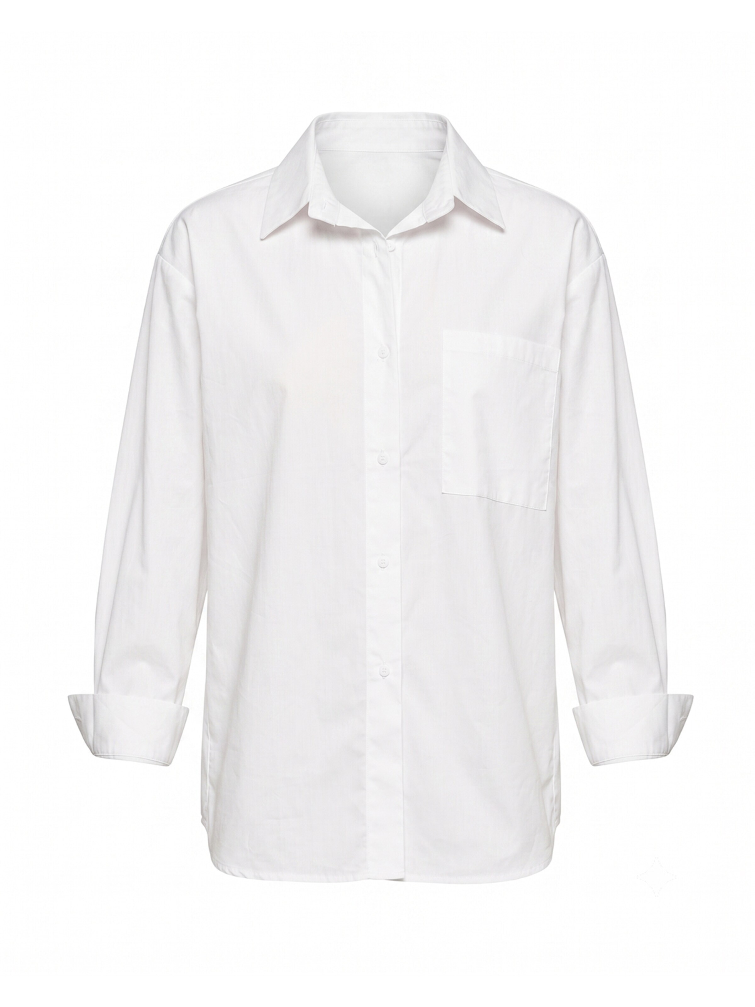 Tantra Shirt 'Camisa básica con apertura atras y bolsillo' in Wit: voorkant