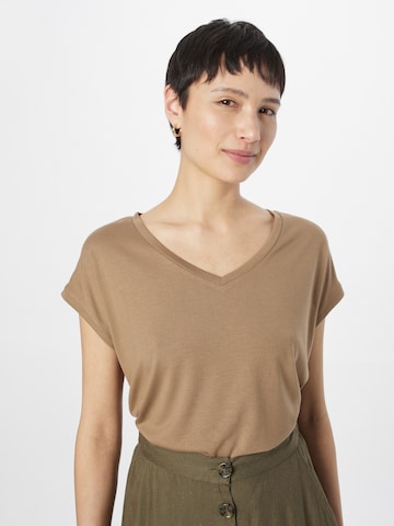 QS T-shirt i brun: framsida