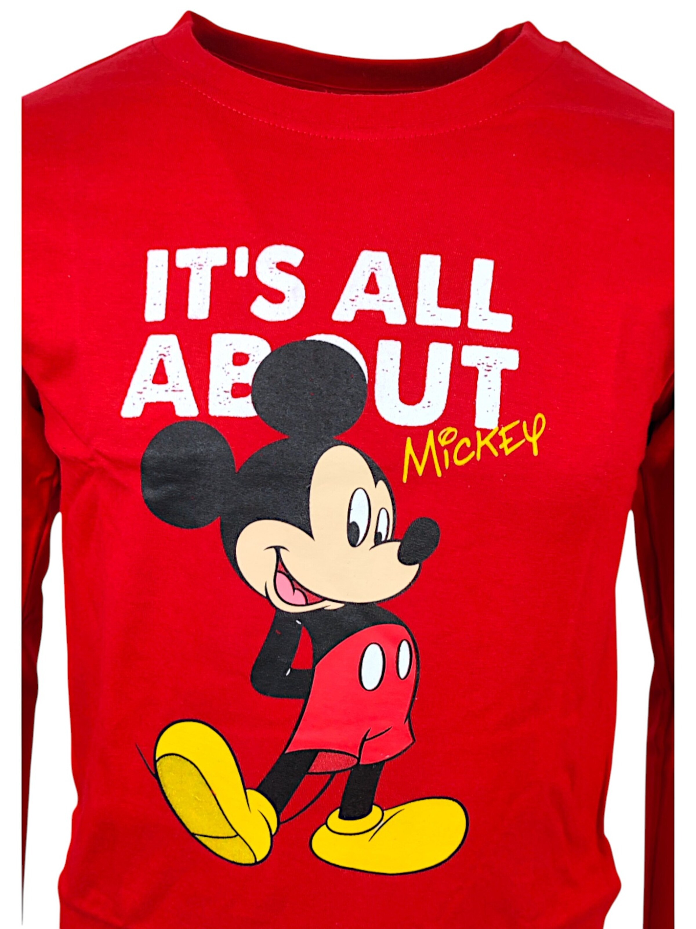 Disney Mickey Mouse & friends Shirt 'Mickey Mouse' in Red