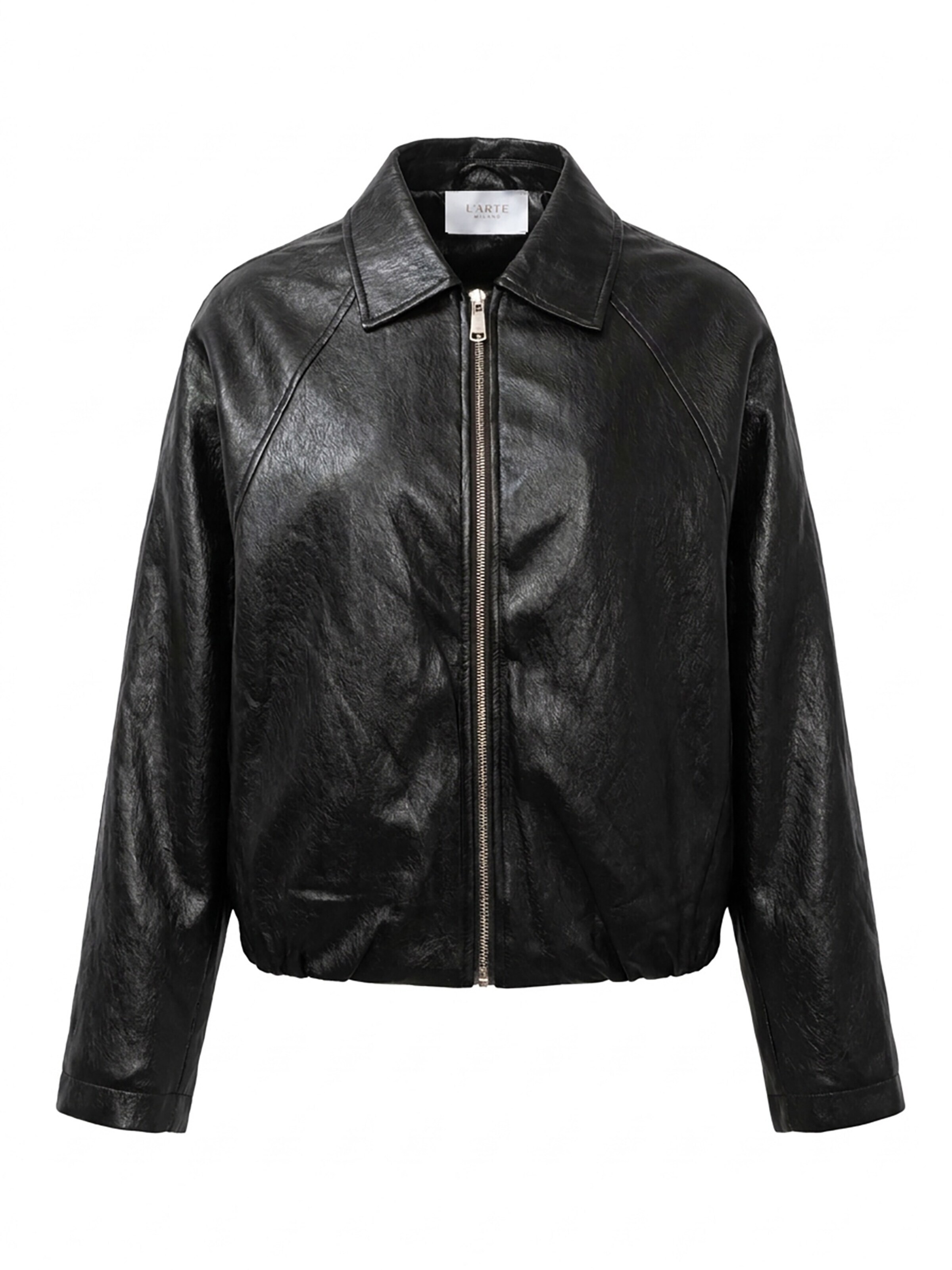 L'Arte Milano Between-season jacket in Black: front