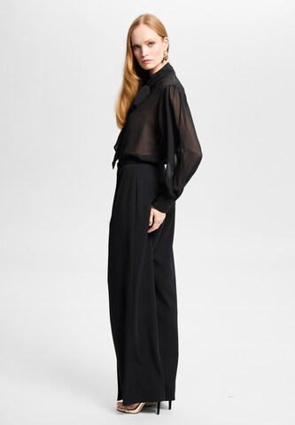 SWING Wide Leg Hose in Schwarz