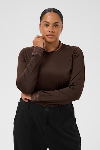 KAFFE CURVE Shirt 'Katey' in Braun: Vorderseite
