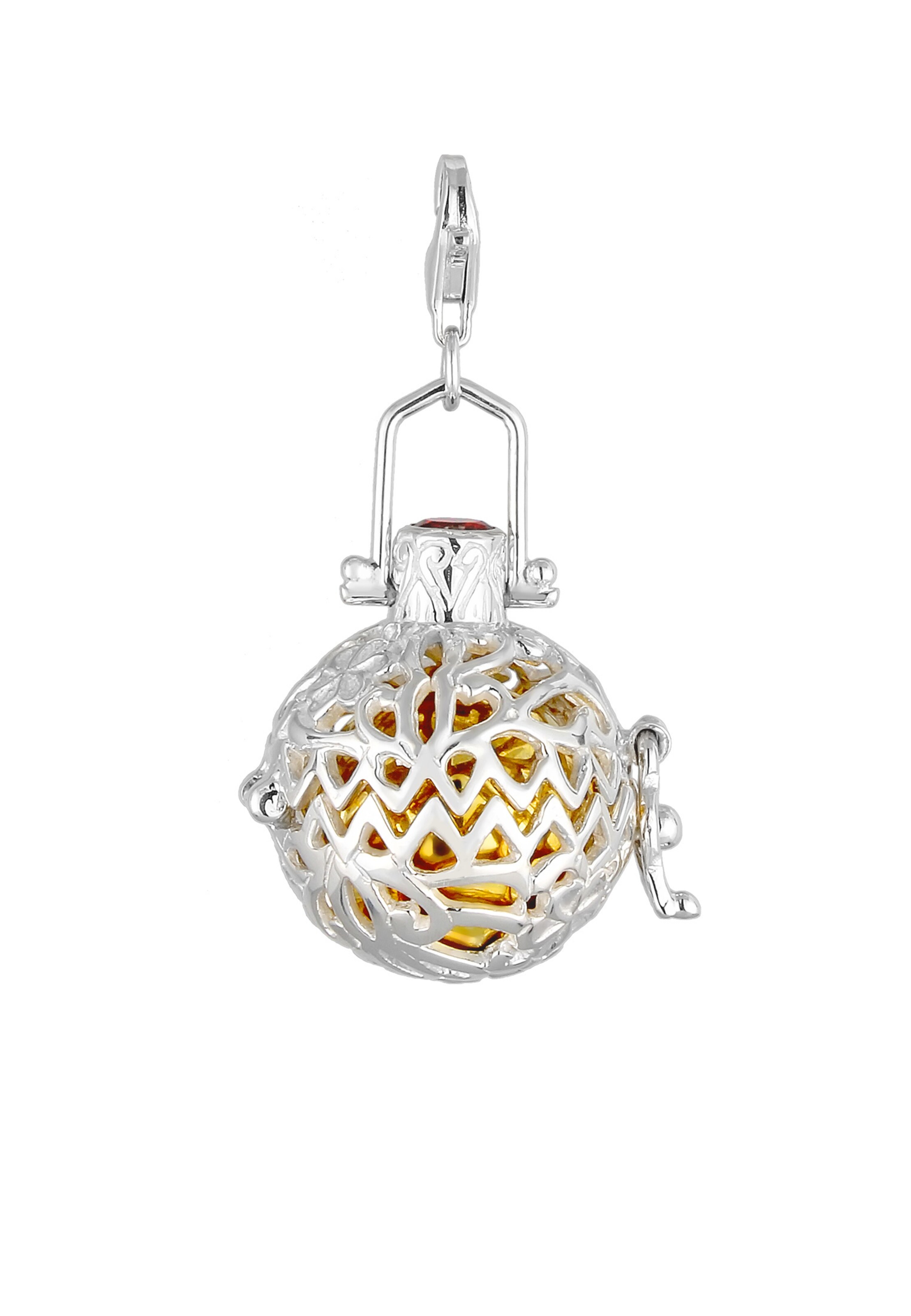 Nenalina Anhänger 'Engelsflüsterer' in Silber: Vorderseite