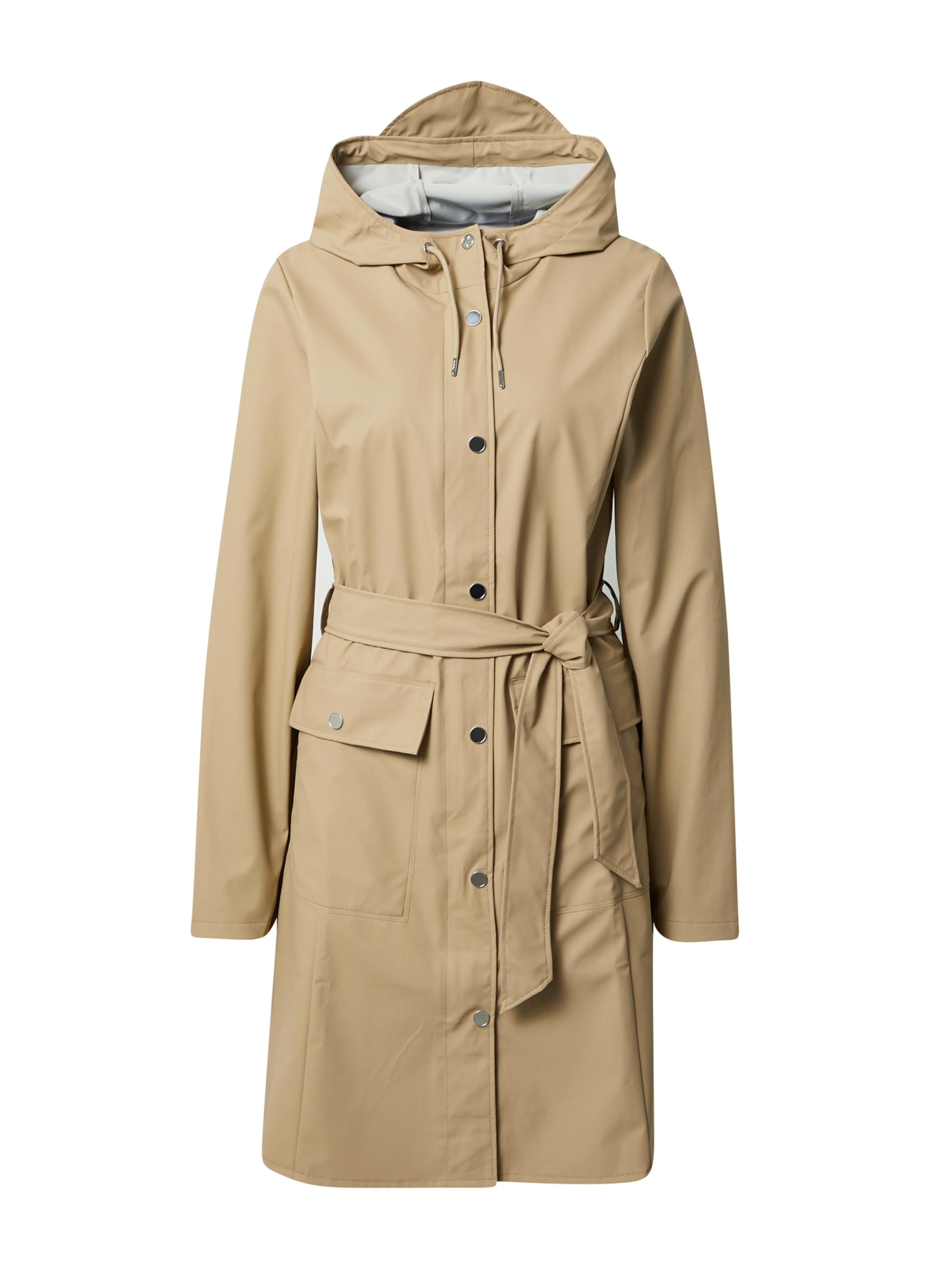 RAINS Toiminnallinen pitkä takki värissä beige: etupuoli