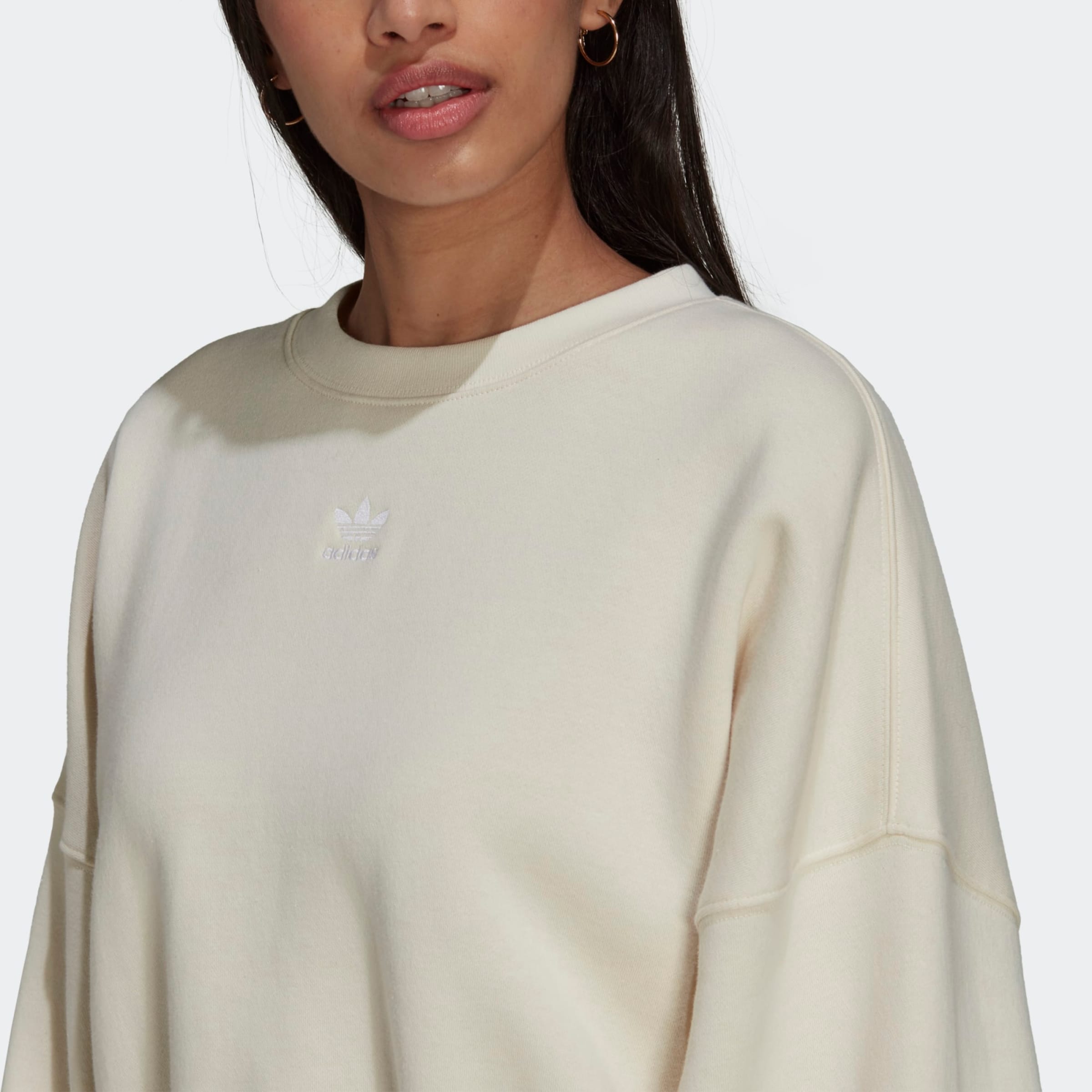 Femme Sweat-shirt ADIDAS ORIGINALS en Blanc Naturel 