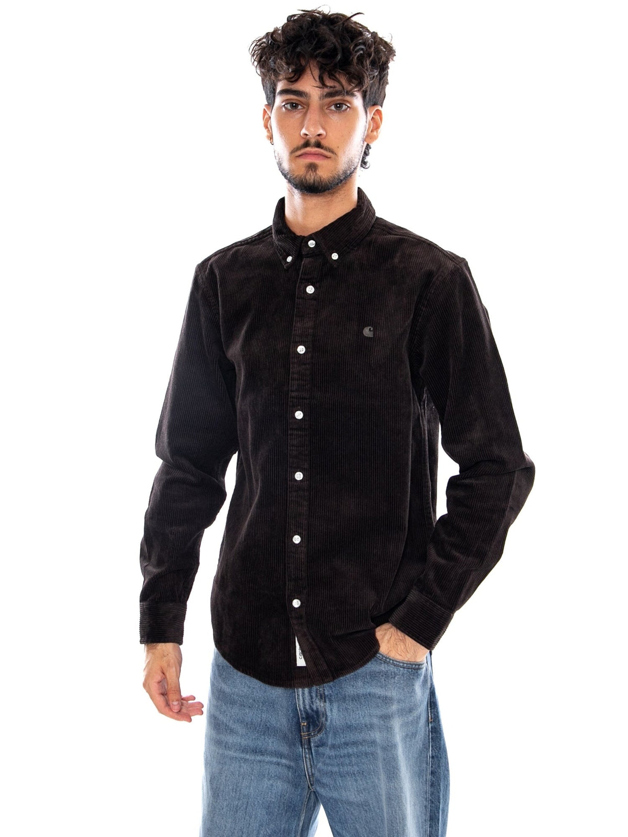 Carhartt WIP Comfort fit Overhemd 'L/S MADISON CORD SHIRT' in Bruin: voorkant