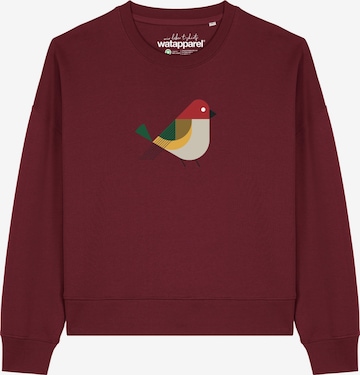 Sweat-shirt 'Vogel ' Watapparel en rouge : devant