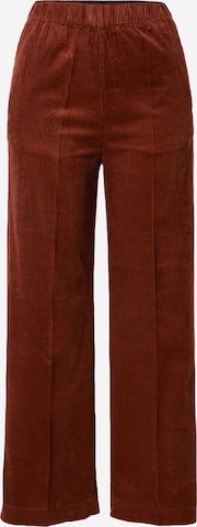 OVS Wide leg Trousers with creases in Brown: front