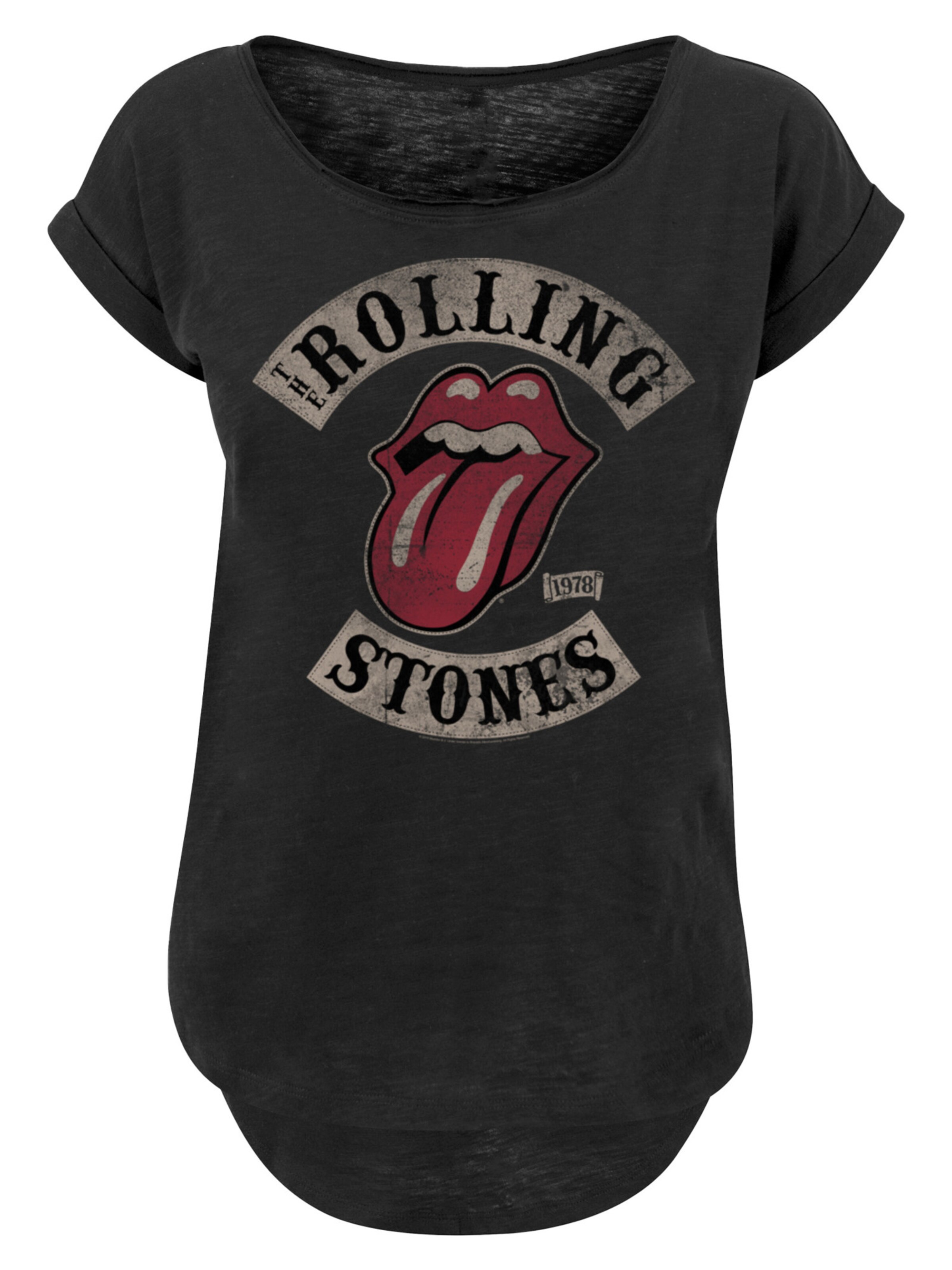 T-shirt 'The Rolling Stones' F4NT4STIC en noir : devant