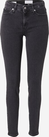 Calvin Klein Jeans Skinny Jeans 'MID RISE SKINNY' in Schwarz: predná strana