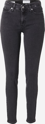 Calvin Klein Jeans - Skinny Vaquero en negro: frente