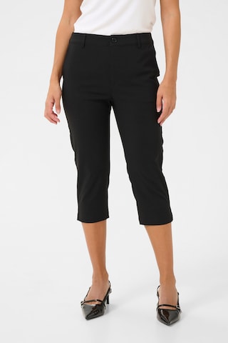 Coupe slim Pantalon 'Comia' Cream en noir : devant