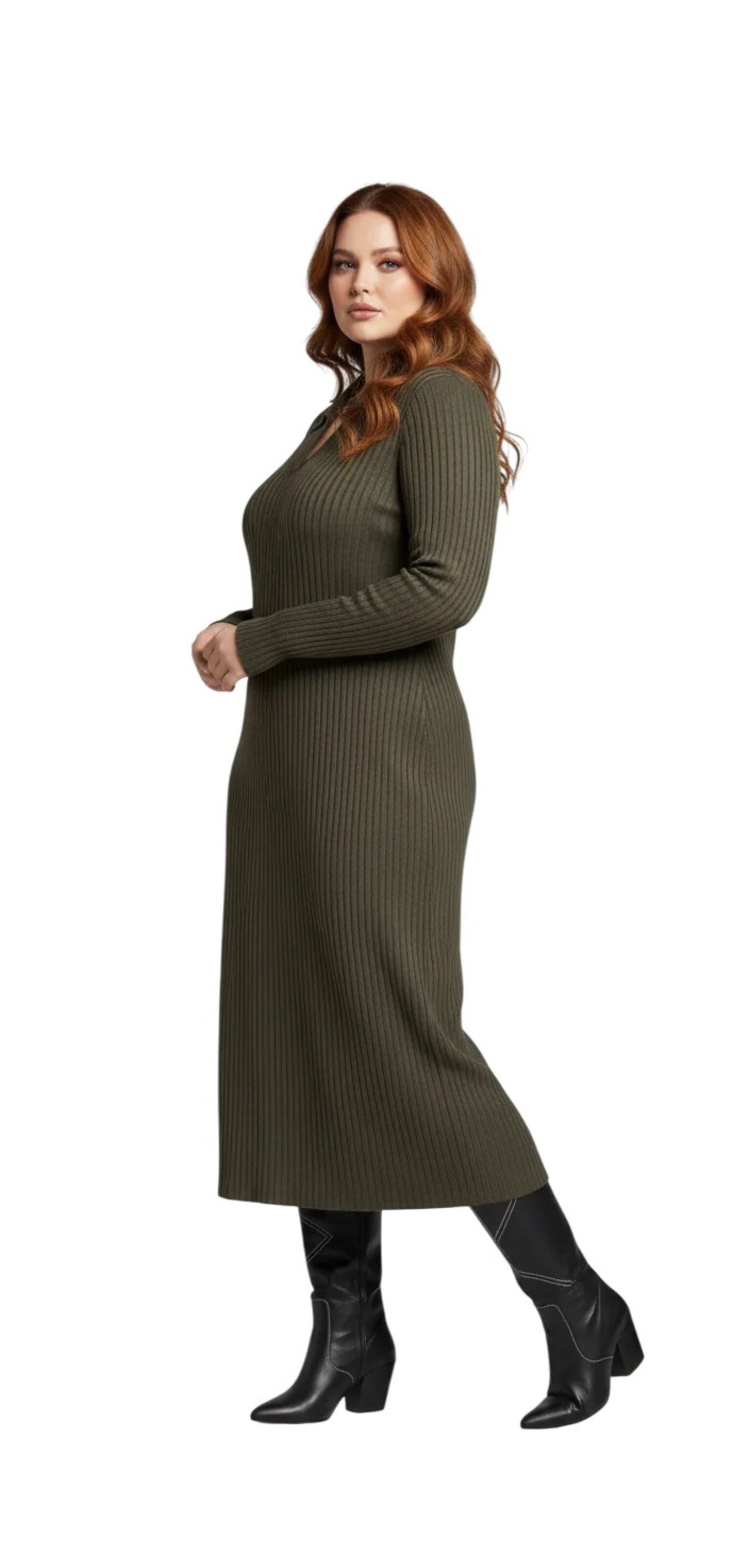 Shape Of You Strickkleid in Grün