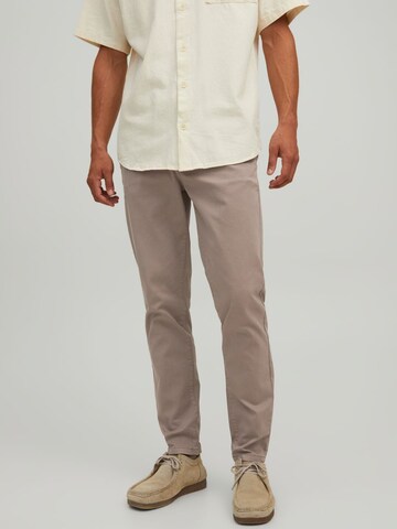 JACK & JONES Slimfit Chino 'Marco Fred' in Grijs: voorkant