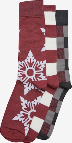 Urban Classics Socks 'Christmas Snowflakes' in Blue: front