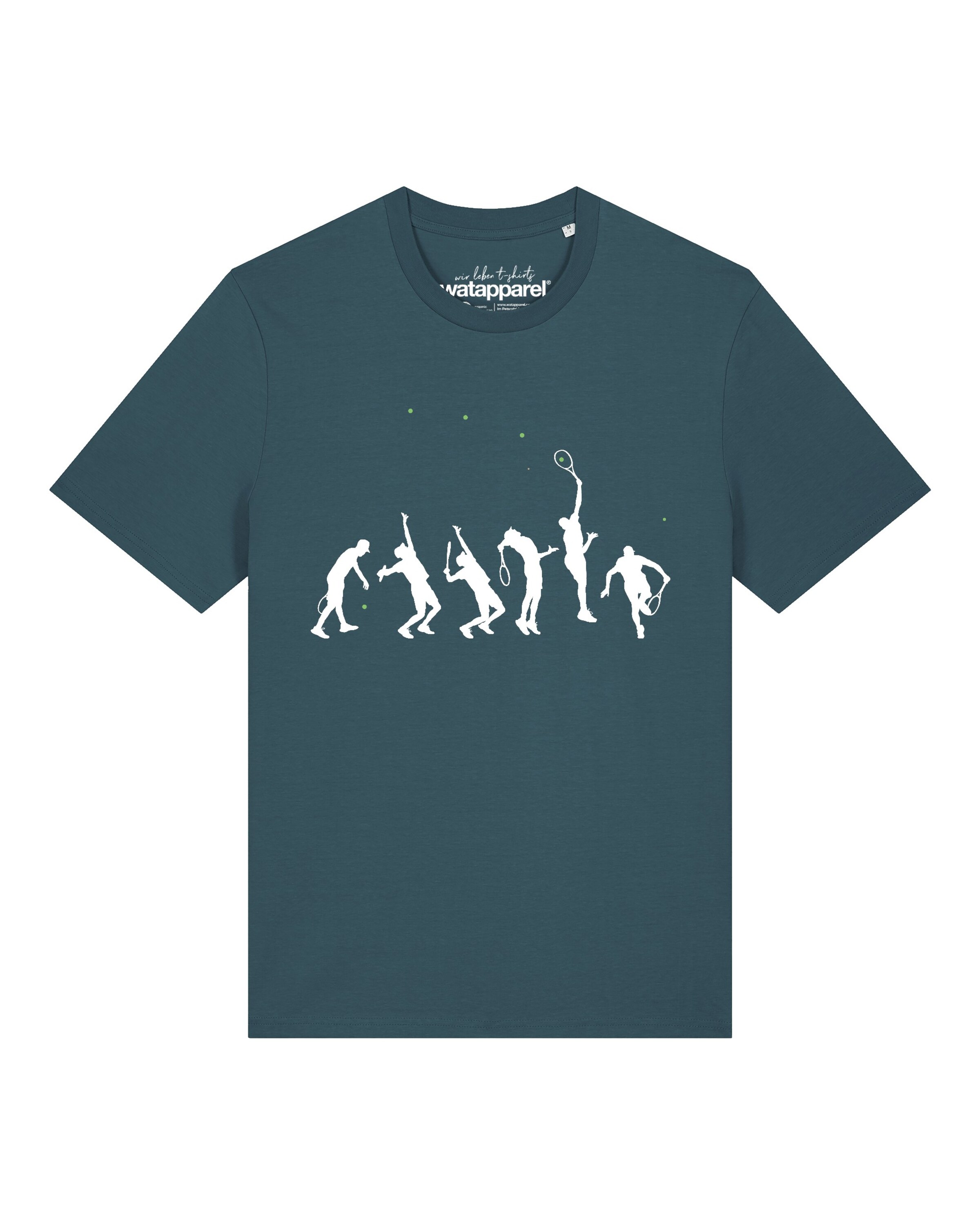 Watapparel Shirt 'Tennis Evolution' in Blue: front