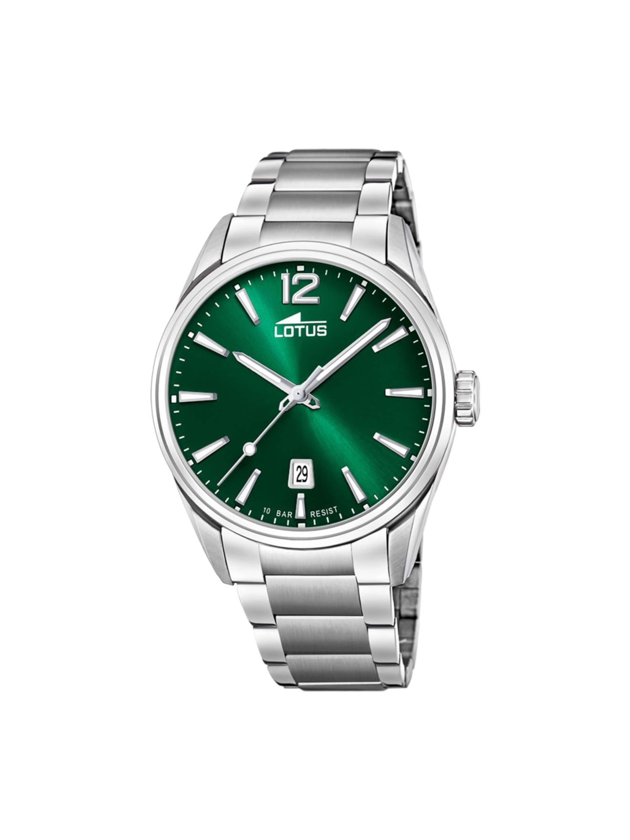 Lotus Analoog horloge 'Date watch Minimalist' in Groen: voorkant