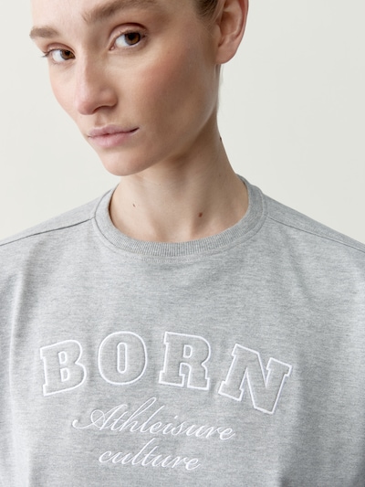 Born Functioneel shirt 'Court' in S in de kleur Grijs / Wit, Productweergave
