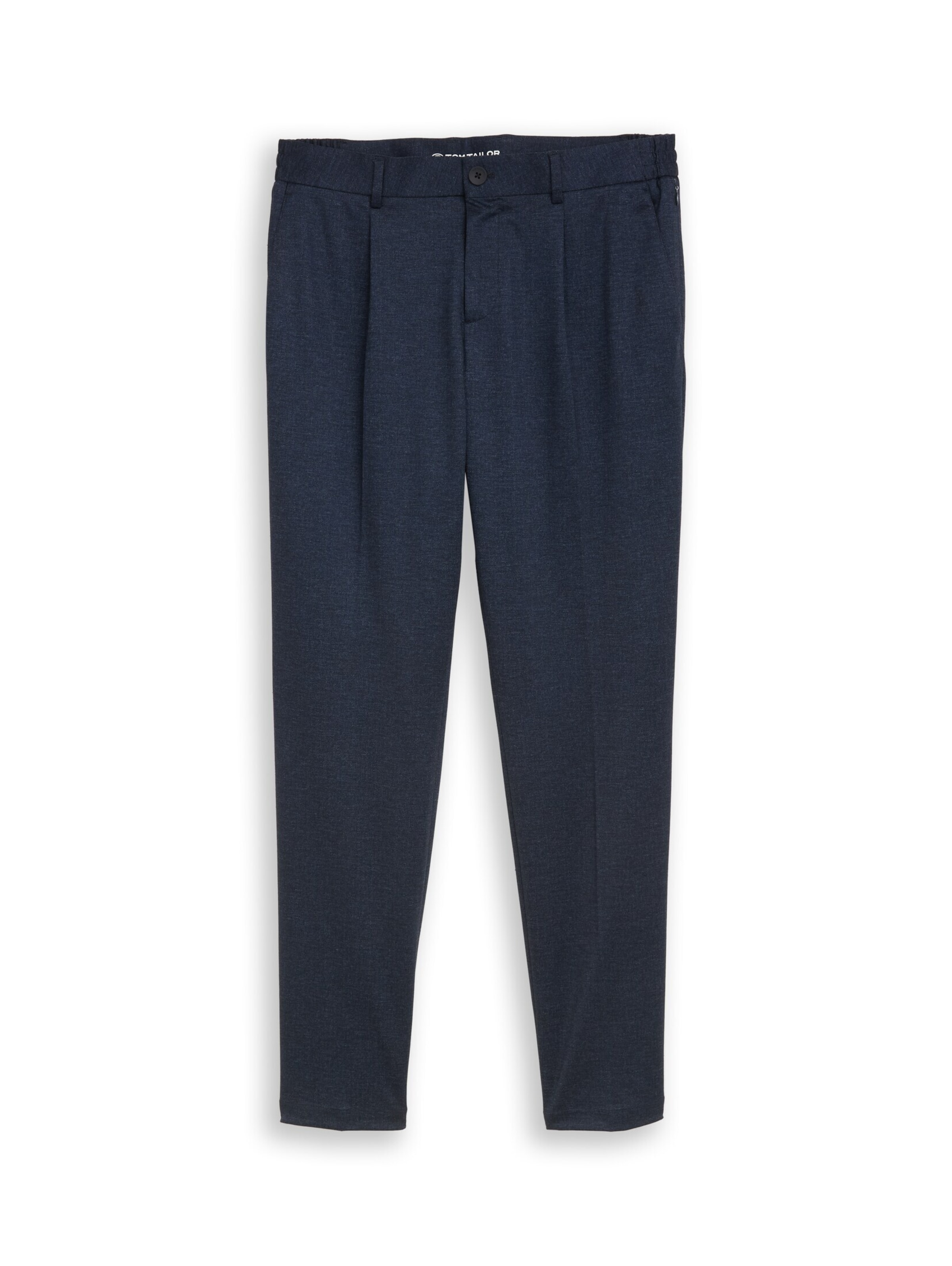 TOM TAILOR Bandplooibroek in 46/Regular in de kleur Donkerblauw, Productweergave