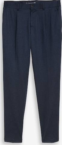 Regular Pantalon à pince TOM TAILOR en bleu : devant