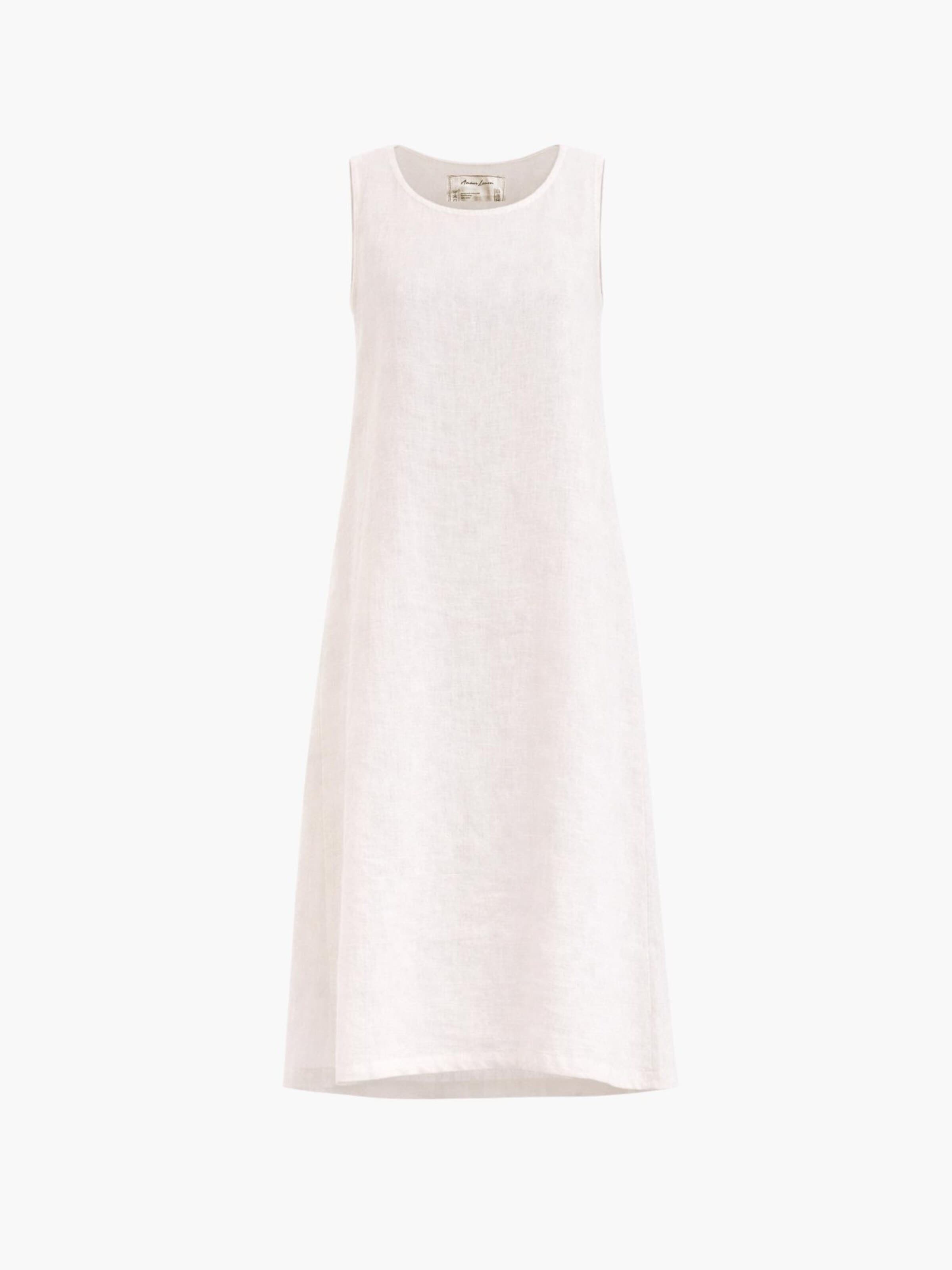 AmourLinen Dress 'Norah' in White: front