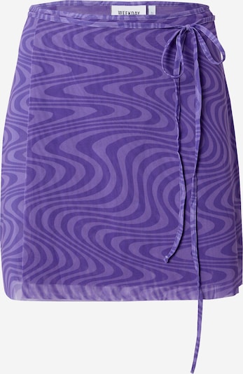 WEEKDAY Falda 'Irena' en lila pastel / lila oscuro, Vista del producto
